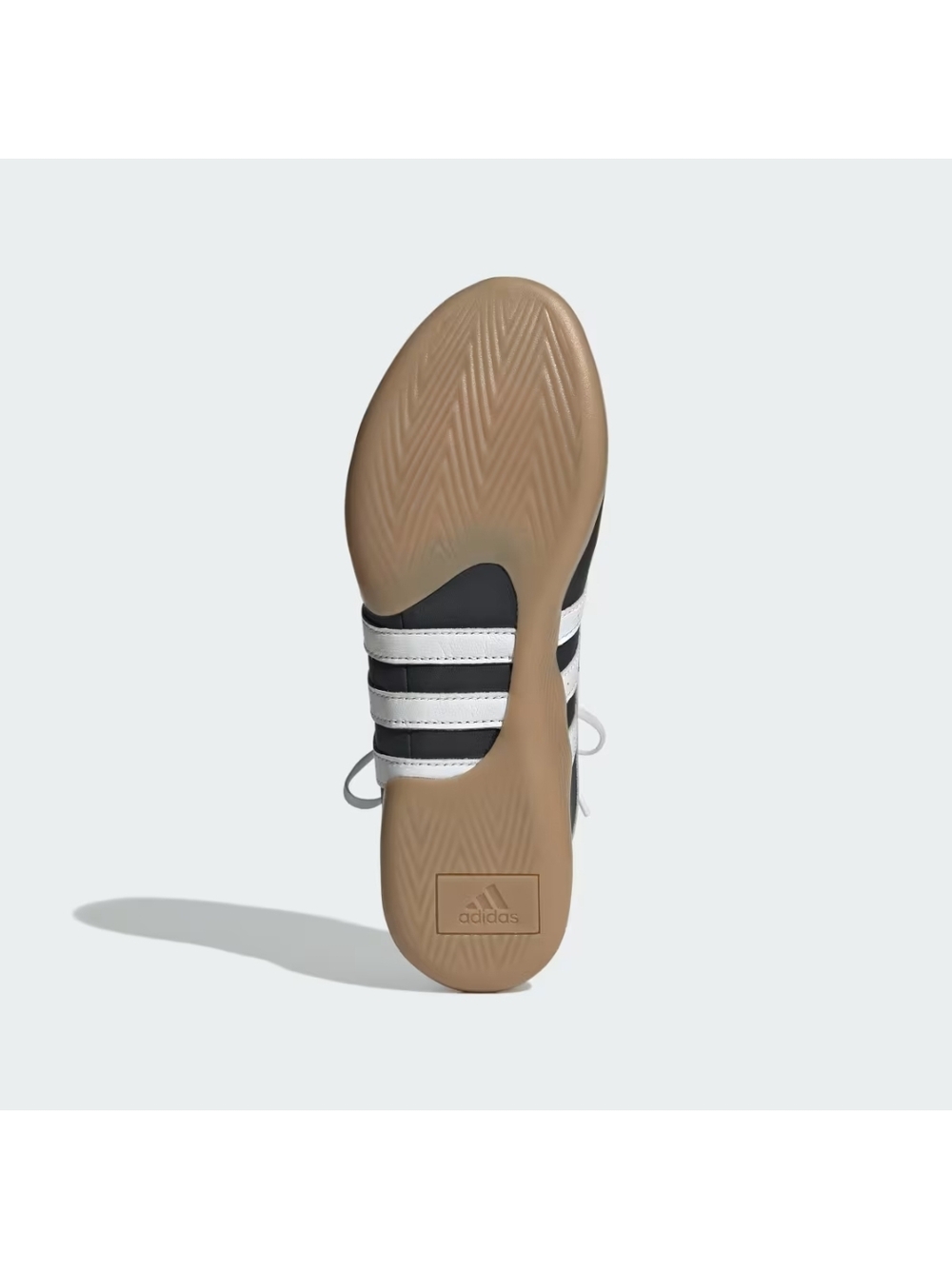 adidas Taekwondo Mei Black & White Ballet-Style Flat with Tan Sole - Picture 3 of 10
